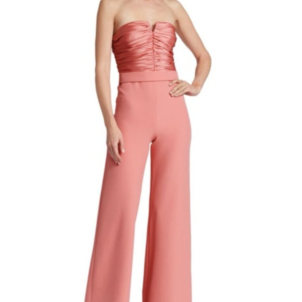 Safiyaa Miriana Satin Bustier Jumpsuit Pink Size 36 / 4